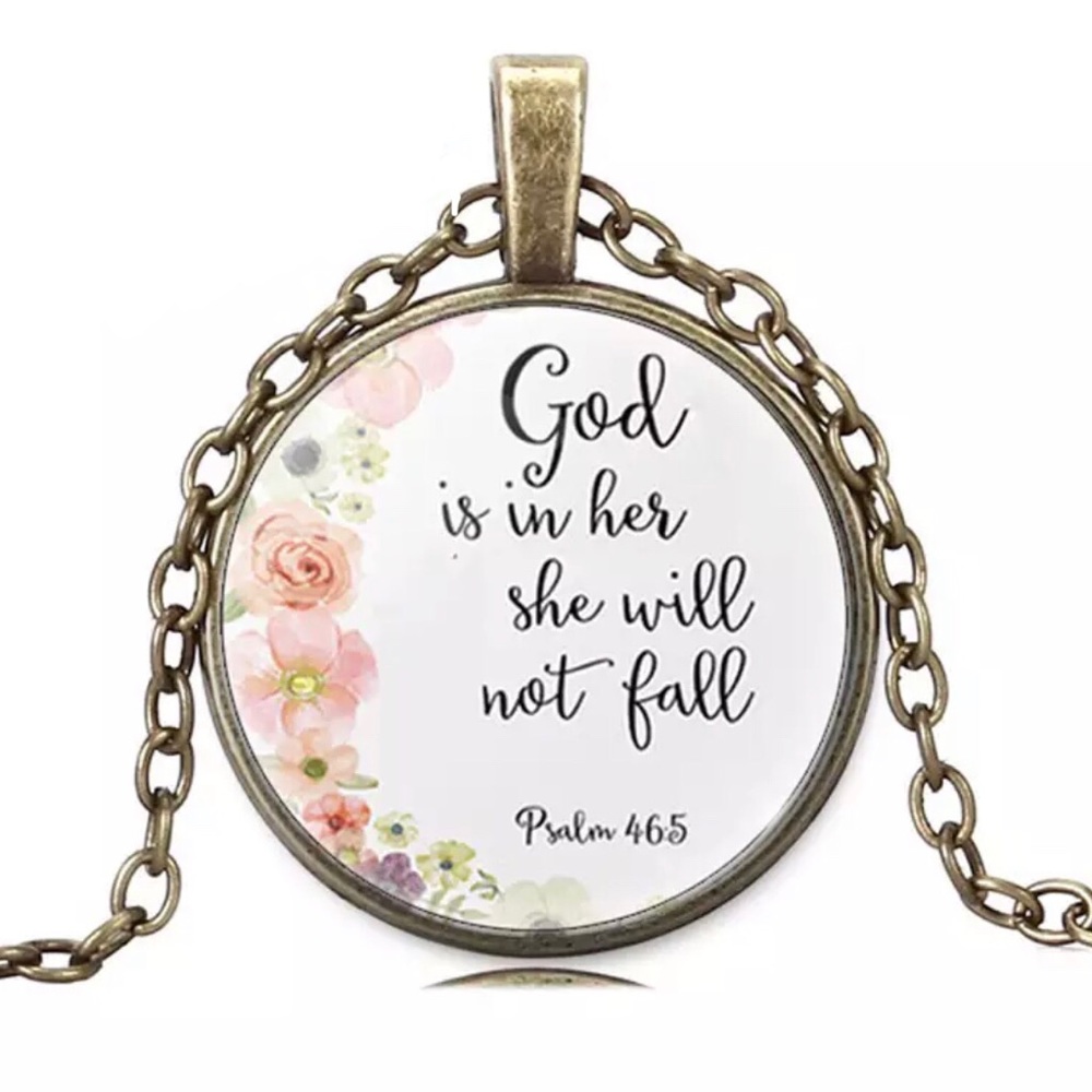 Bible Quote Necklace Psalm 46:5